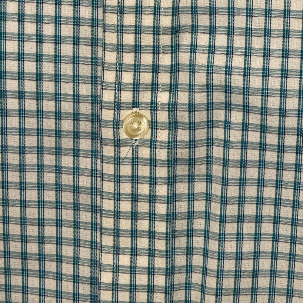 Banana Republic Non-Iron Slim Green Checkered Shirt - Picture 2 of 7